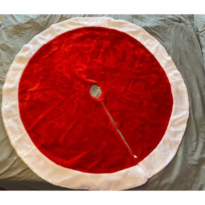 Classic red Christmas tree skirt
